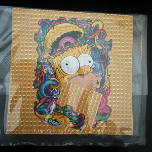 Premium colorful blotter paper sheets containing high quality lysergic acid diethylamide