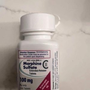 Morphine tablets in original blister packaging for severe pain relief management.