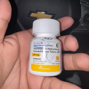 Oxymorphone Opana tablets in factory blister packaging for severe pain relief management