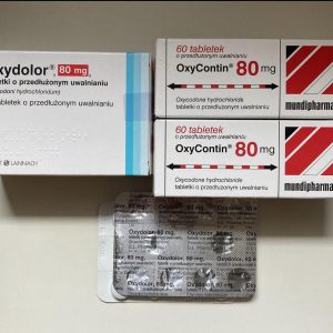 OxyContin Oxycodone tablets in secure medical packaging for severe pain management.